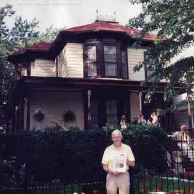 Dad in front of his boyhood home