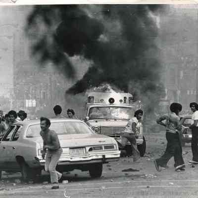 Riot scene in Humboldt Park June 4 1977