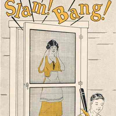 Slam! Bang! Stop That Nerve Racking Door Slamming! Norton Door Closer Co. brochure