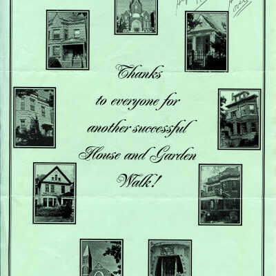 Thanks to everyone for another successful House and Garden Walk!