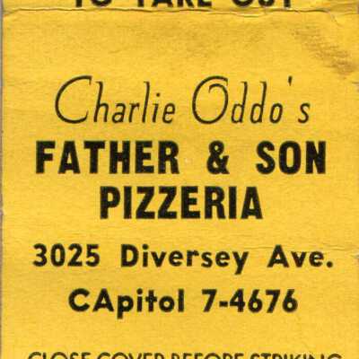 Charlie Oddo's Father & Son Pizzeria matchbook