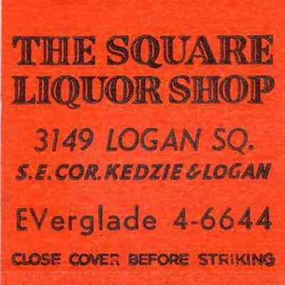 The Square Smoke Shop / The Square Liquor Shop matchbook