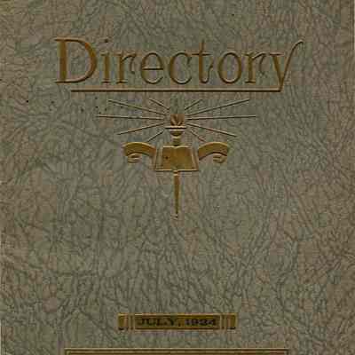 Fourth Congregational Church Directory: July 1924
