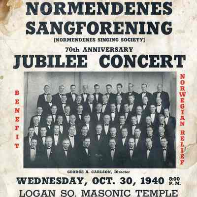 Normendenes Sangforening 70th Annivesary Jubilee Concert poster