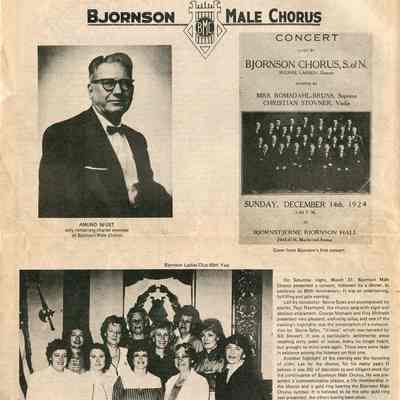 Bjornson Male Chorus 60th Anniversary Concert