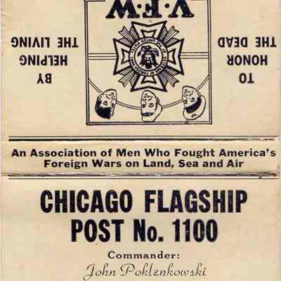 Chicago Flagship Post No. 1100 VFW matchbook