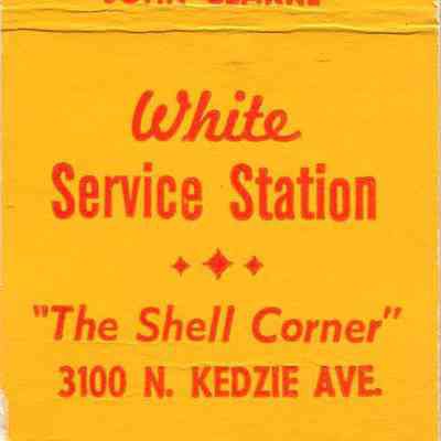 White Service Station matchbook