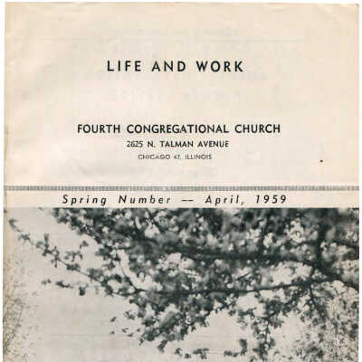 Fourth Congregational Church Life and Work - April 1959