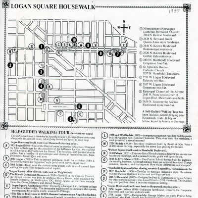 1987 Logan Square Housewalk Self-Guided Walking Tour
