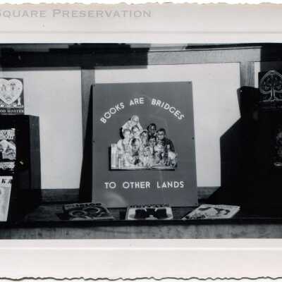 Books are Bridges library display: Front of photograph 3