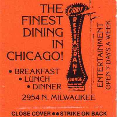 Wonderland Ballroom / Orbit Restaurant matchbook