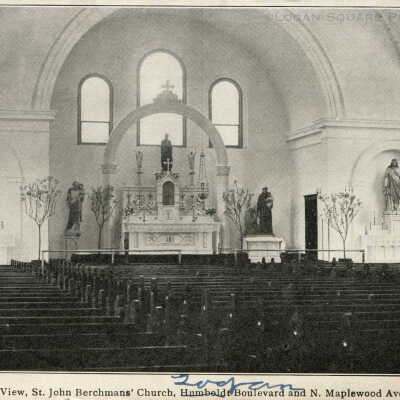 Interior Front View, St. John Berchmans' Church