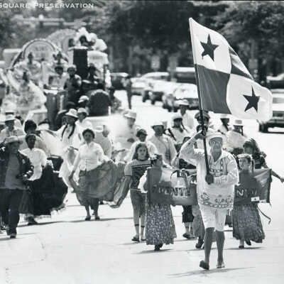The Cuban/Latino Parade makes its merry way north