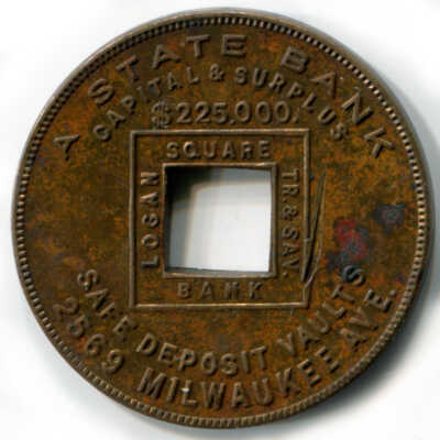Logan Square State Bank 50¢ token