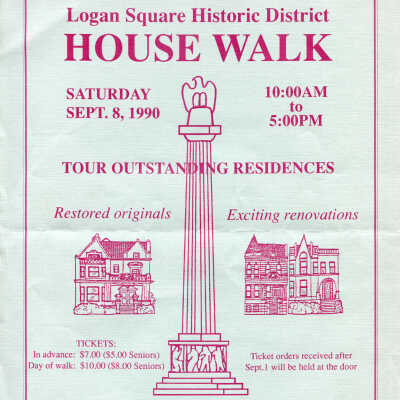1990 Logan Square Historic District House Walk flyer