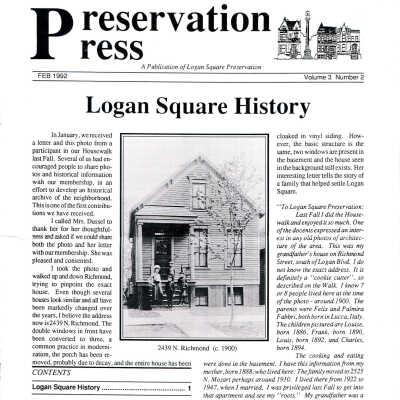Preservation Press - Vol. 3 No. 2 - February 1992
