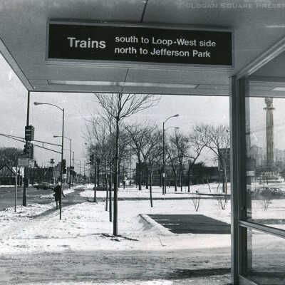 Entrance to new subway station
