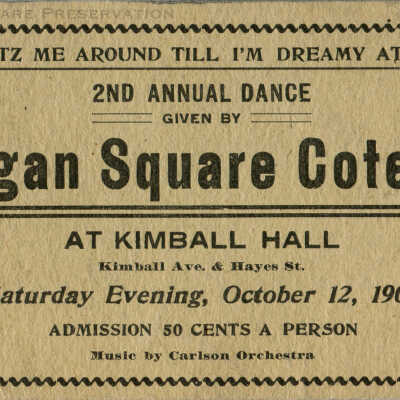 Logan Square Coterie 2nd Annual Dance invite card