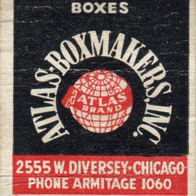 Atlas Boxmakers Matchbook