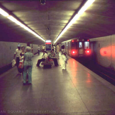 Logan Square subway station 1978