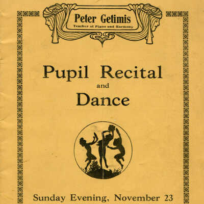 Peter Getimis Pupil Recital and Dance program
