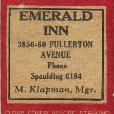 Emerald Inn matchbook cover