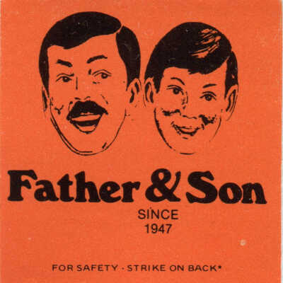 Father and Son Pizza matchbook