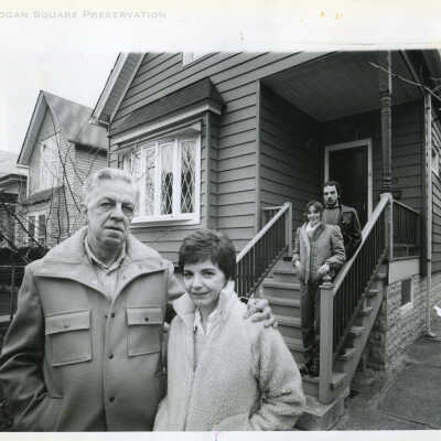 Simmons family in front of their home
