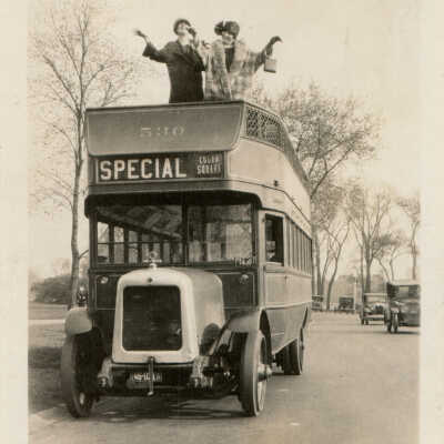 Double-decker tour bus #530