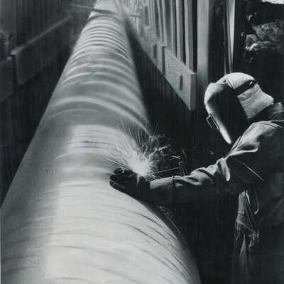 Newly completed gas main
