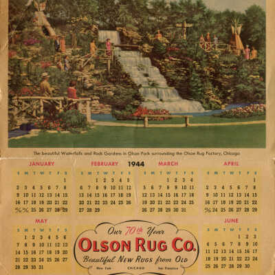 Olson Rug Co. 1944 Calendar