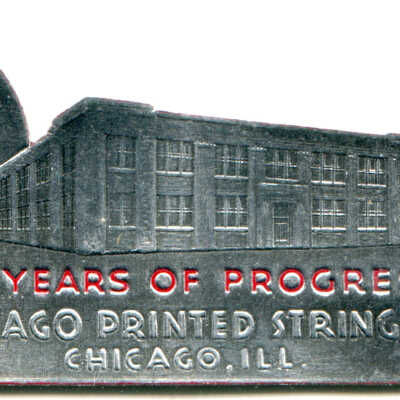 Chicago Printed String label 1915 - 1940