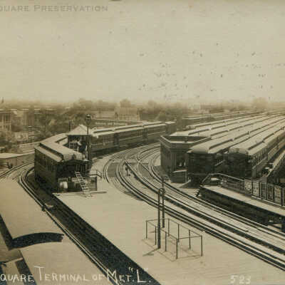 Logan Square Terminal of Met "L"