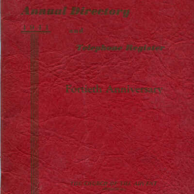 Church of the Advent Annual Directory and Telephone Register 1941