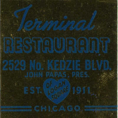 Terminal Restaurant matchbook