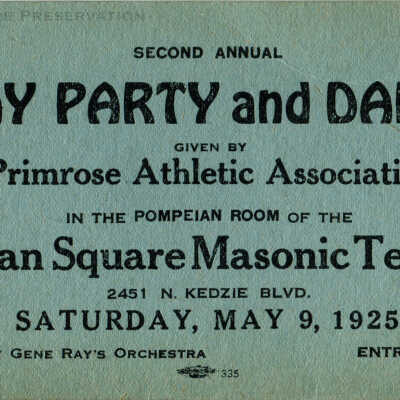 Second Annual May Party & Dance invite card