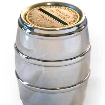 Logan Square State & Savings Bank Barrel Coin Bank