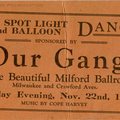 Big Spot Light and Balloon Dance invite card