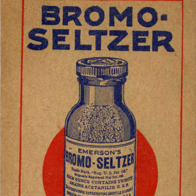 Halverson Drug Bromo-Seltzer advertising pad