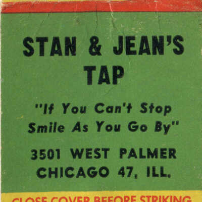 Stan & Jean's Tap matchbook