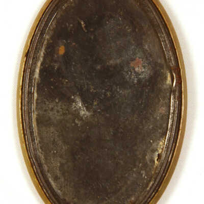 Souvenir of F&G Shoe Store Grand Opening pocket mirror: Front of mirror
