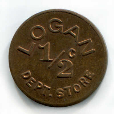 Logan Department Store 1/2¢ token