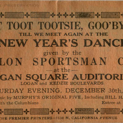 Toot Toot Tootsie Goo'Bye New Year's Dance invite card