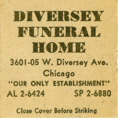 Diversey Funeral Home matchbook