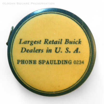 Lange Buick Tape Measure: Back view