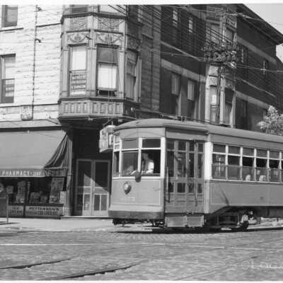 Streetcar #6075 at corner of Armitage & California