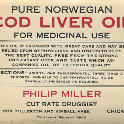 Pure Norwegian Cod Liver Oil label