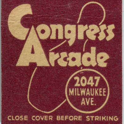 Congress Arcade bowling matchbook