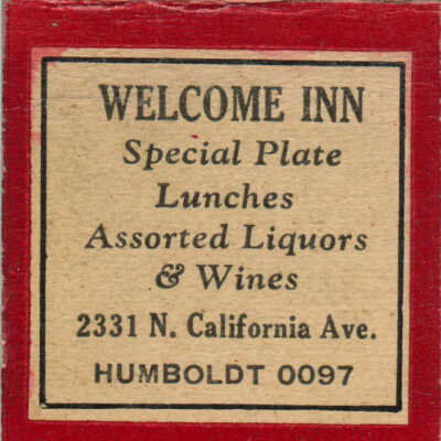 Welcome Inn matchbook cover