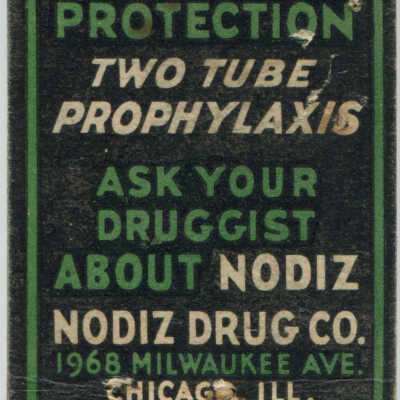 Nodiz Propylactic for Men matchbook